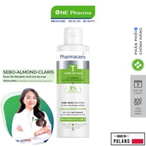 Toner Pharmaceris 3% Mandelic Sebo Almond Claris Dành Cho Da Dầu, Mụn - 190ml