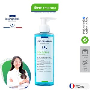 Gel Rửa Mặt Isis Pharma Teen Derm Sensitive Gel Cleanser Giảm Nhờn Ngừa Mụn Cho Da Nhạy Cảm – 100ml/250ml