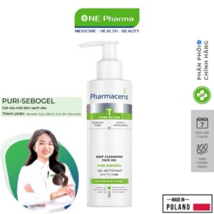 Sữa Rửa Mặt Pharmaceris Puri Sebogel Sạch Sâu Cho Da Dầu Mụn - 80ml/190ml